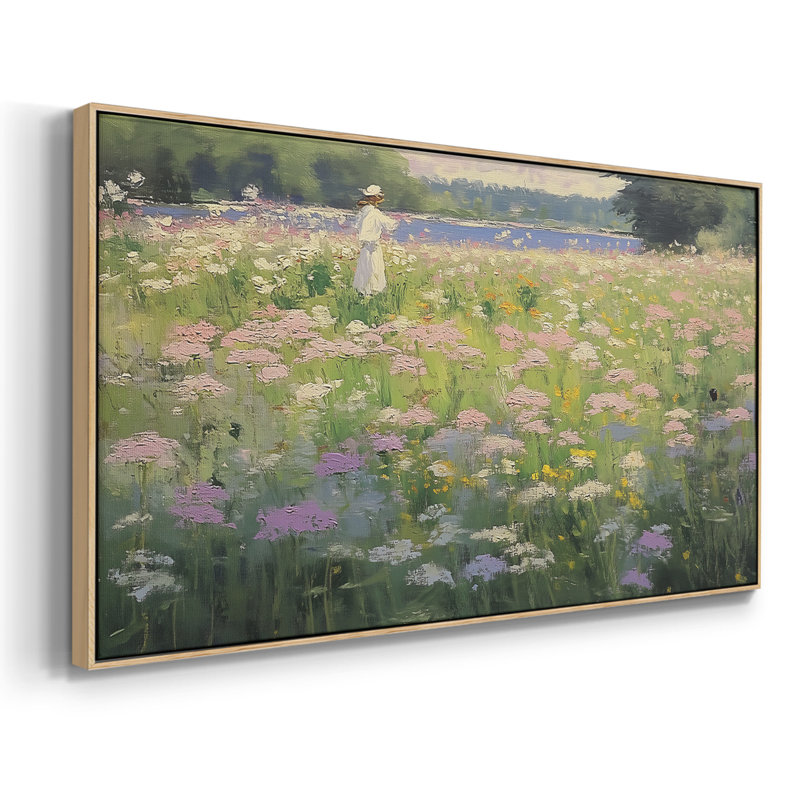 Botanical Series-CLXVI- Toile tendue avec châssis tendue - Prêt à accrocher, H 21 po x l 41 po, Naturel