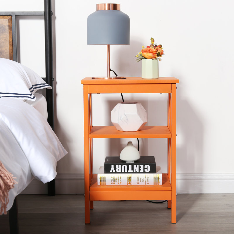 Victoria 15.7'' W Nightstand, Orange, Individual