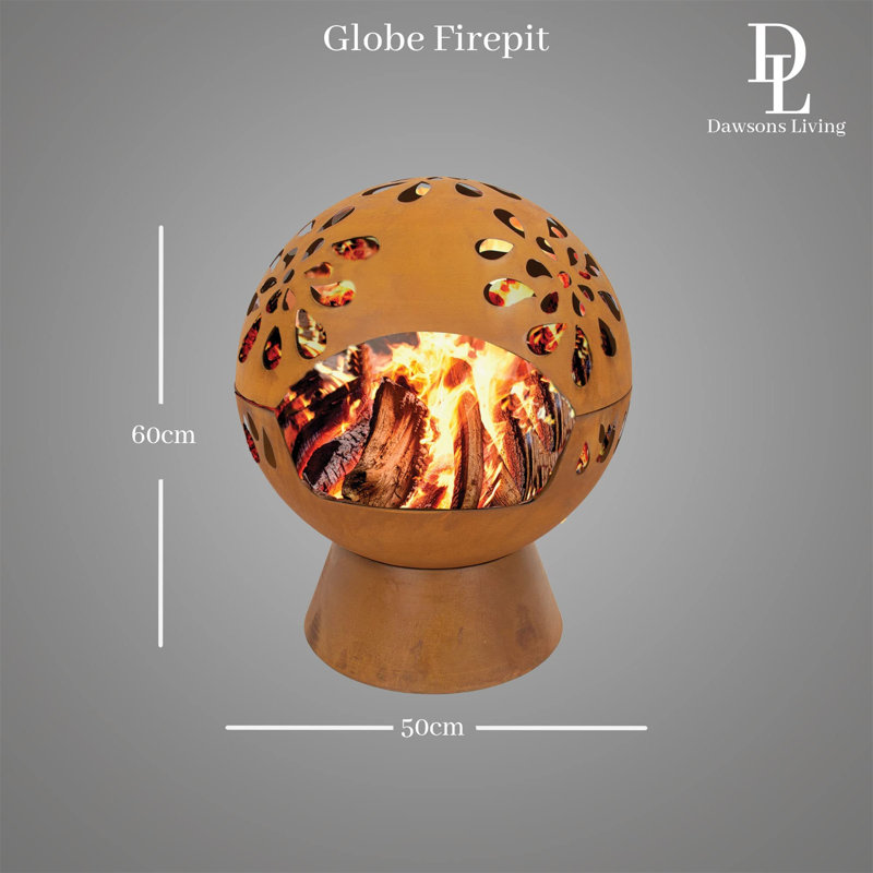 Round Steel Smokeless Fire Pit, Brass