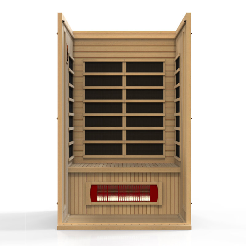 Natural Hemlock 2-Person Bluetooth Compatible Infrared Sauna