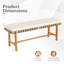  Banc d'extérieur en bois d'acacia de 48 po de long avec coussin de siège rembourré épais