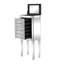 Annalecia 50cm Mirrored Tall Chest of 6 Drawers Crushed Diamond Accent for Bedroom Decor