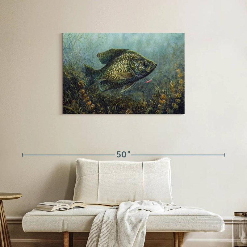 Brampt Black Crappie, 24" H x 36" W