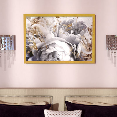 "Son jardin de pivoines", impression encadrée