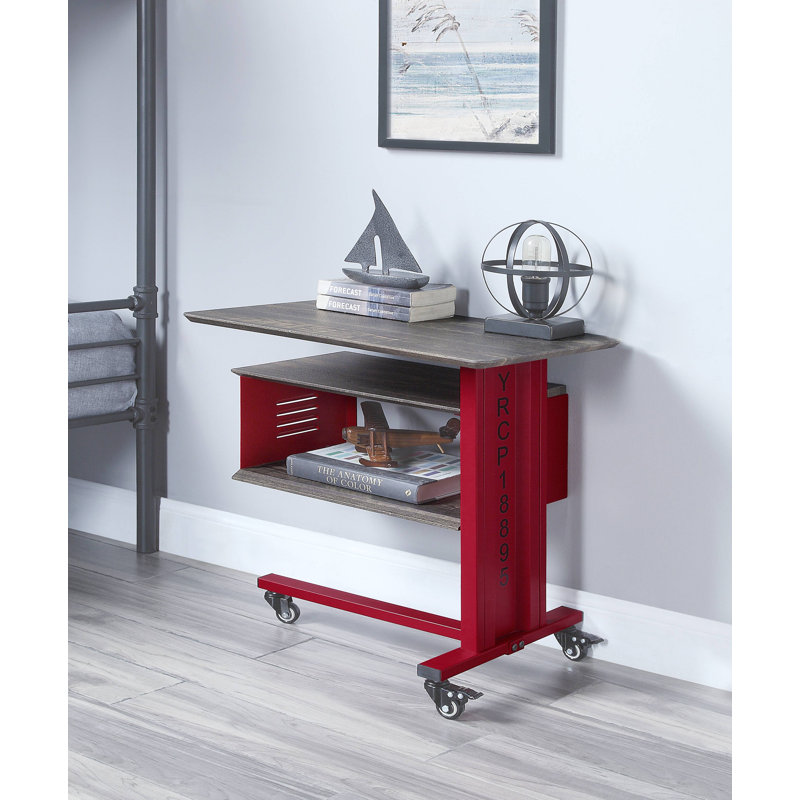 Table de bout à roulettes, Rouge