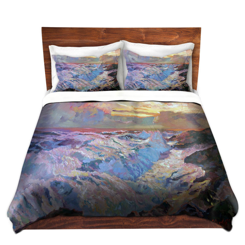  Housses de couette en microfibre bleu marine David Lloyd Glover, Grand