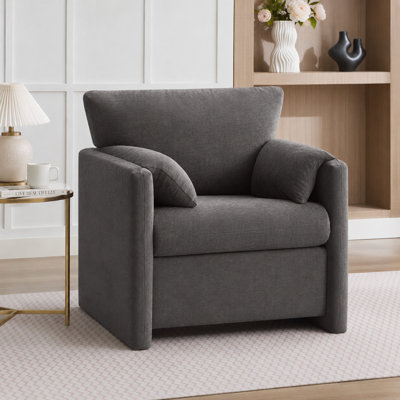 32.7'' Oversized Chenille Accent Chair