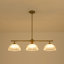 Luminaire suspendu moderne en verre à dôme 3 lumières Modern