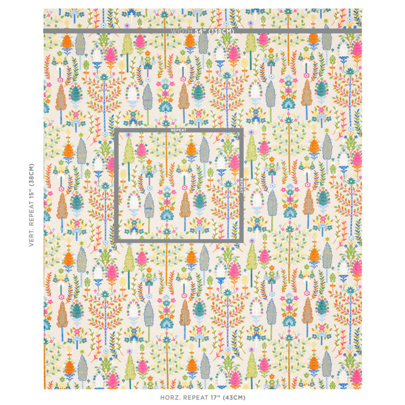 Desna Embroidery Fabric, Yellow