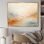 Minimal Gold and Beige Abstract River I sur impression sur toile