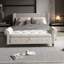 Banc de lit 63 po en tissu capitonné-1901856425