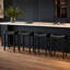 Tabourets de bar Comfort Saddle, cuisine moderne en cuir ciré à l'huile de 25,6 pouces