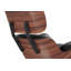 Chaise longue avec repose-pieds en cuir Armoni, couleur noire-1796830285