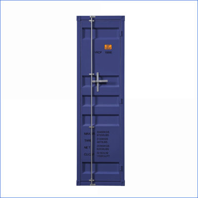 Commodes et amp; Armoire penderie industrielle en métal bleu avec rangement, tringle suspendue et amp; Verrou | H 67,5 po x l 20,5 po x P 22,5 po | Bleu | Métal
