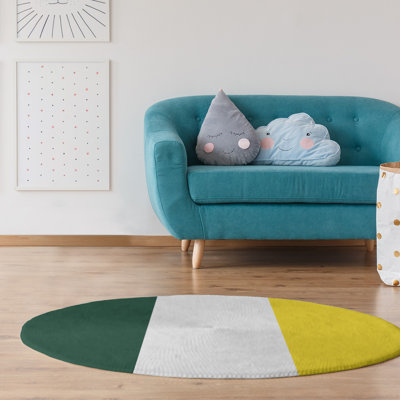 Tapis vert/jaune