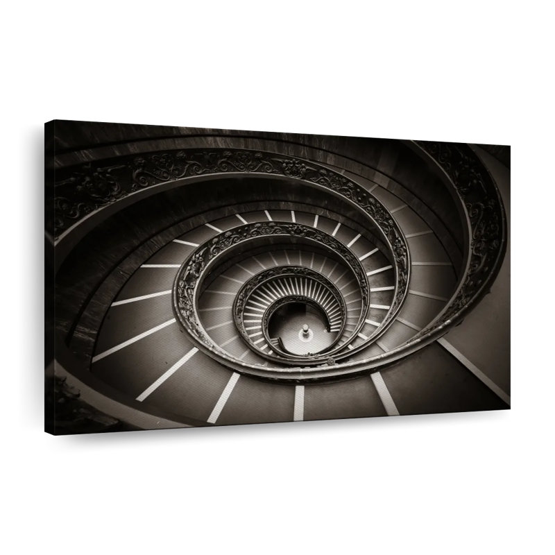 Vatican Winding Staircase Canvas Print, 34" H x 51" W x 1.25" D