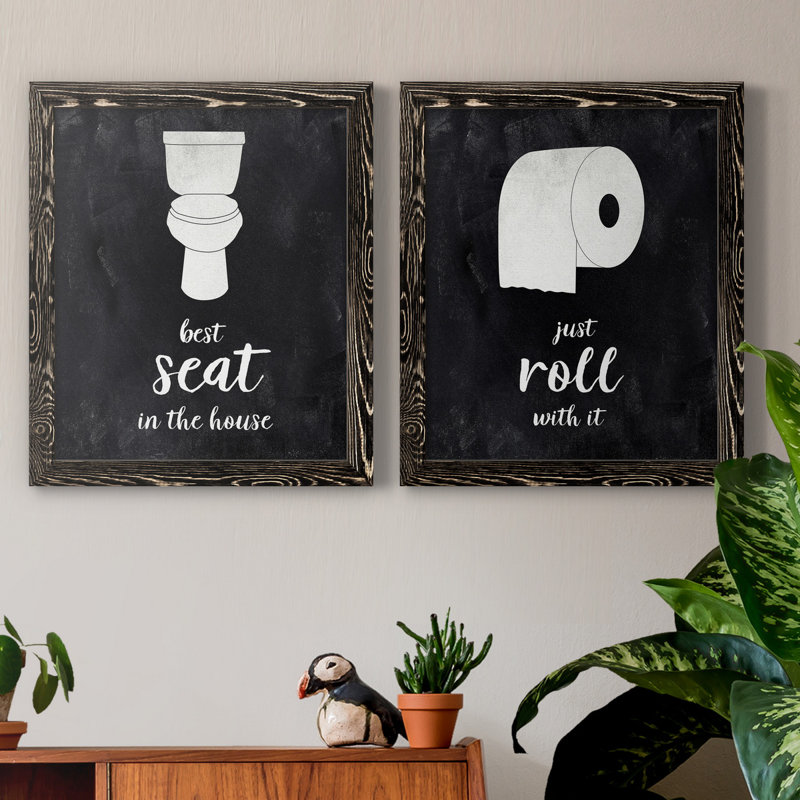 «Best Seat», ensemble de 2 reproductions d'art textuel, H 24 po x l 36 po, Impression encadrée sans passe-partout