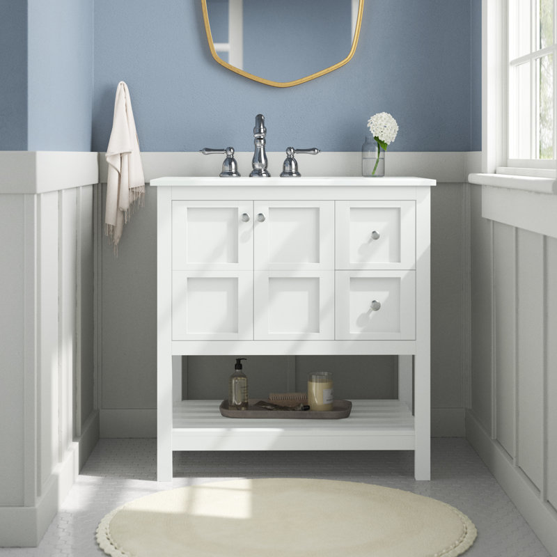 Ensemble de meuble-lavabo simple 32 po Krish, Blanc
