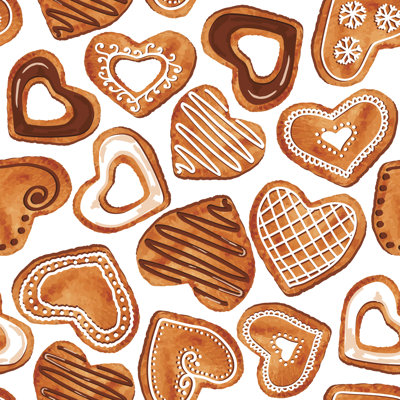 «Leudy Heart Cookies On Canvas» par Annykos, impression