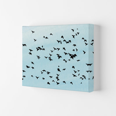 Flock Of Birds Landscape Blue Sky by Pixy Paper - Print