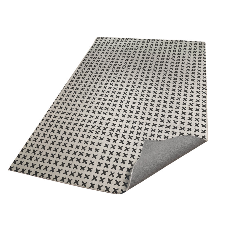 Cross Kids Play Mat, Rectangle 48" x 72", Ivory/Charcoal