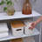Citylife 2 PCS Storage Bins With Bamboo Lids Plastic Storage Containers For Organizing Stackable Storage Box With Handle, 10.23 X 7.08 X 6.3 Inch