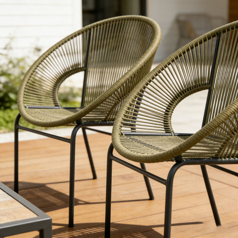 OUDOOR WICKER CHAIR, Green