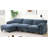 123*55" Modern U-shaped Sectional Sofa with Console,Cup Holders and USB Charger,6 Seat Upholstered Symmetrical Indoor Furniture-1994712598