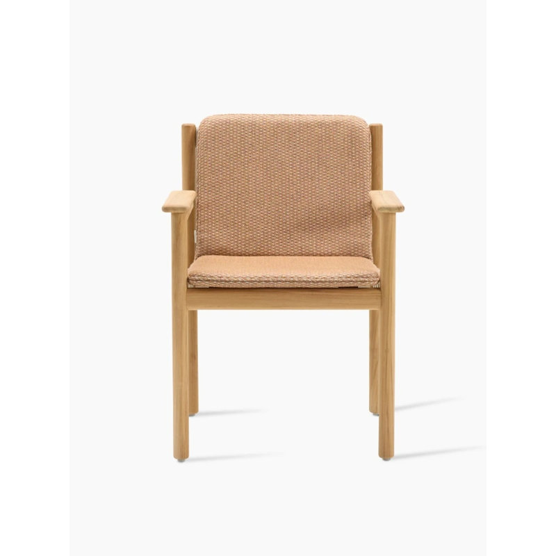 Oda Outdoor Teak Dining Armchair, Sienna