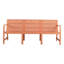 Canapé 3 places intérieur / extérieur 1 pièce en PP imperméable - ensemble de conversation pour patio facile à assembler (brun abricot)