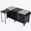 Chariot de barbecue 72,4 po avec table de préparation pliante, tablettes réglables et support à épices
