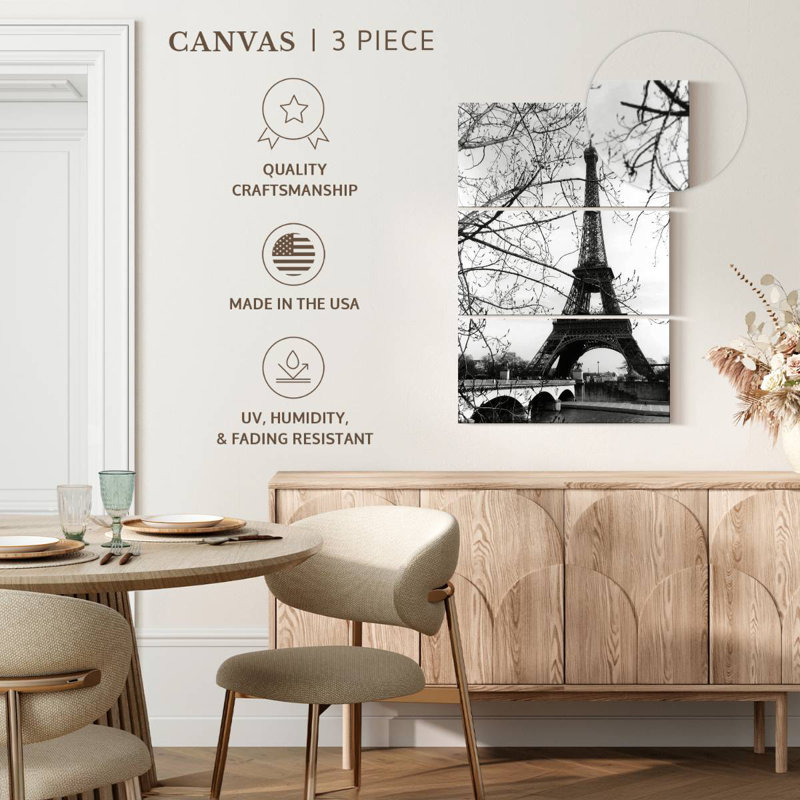 Lilie Eiffel Tower Along The Seine River, 38" H x 24" W