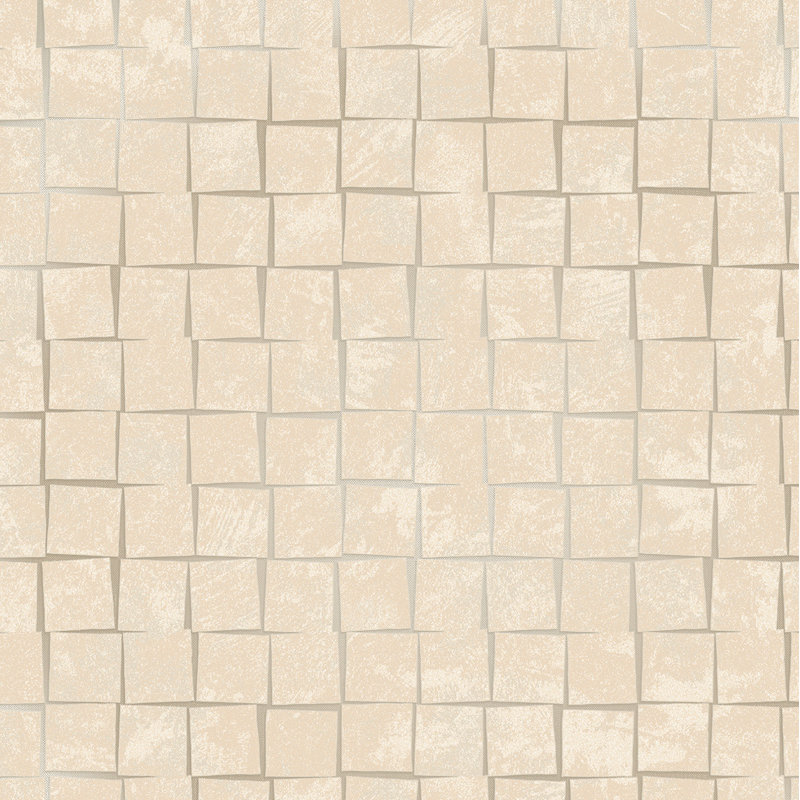Papier peint à panneau géométrique 33 pi x 20,5 po Jonty, Taupe