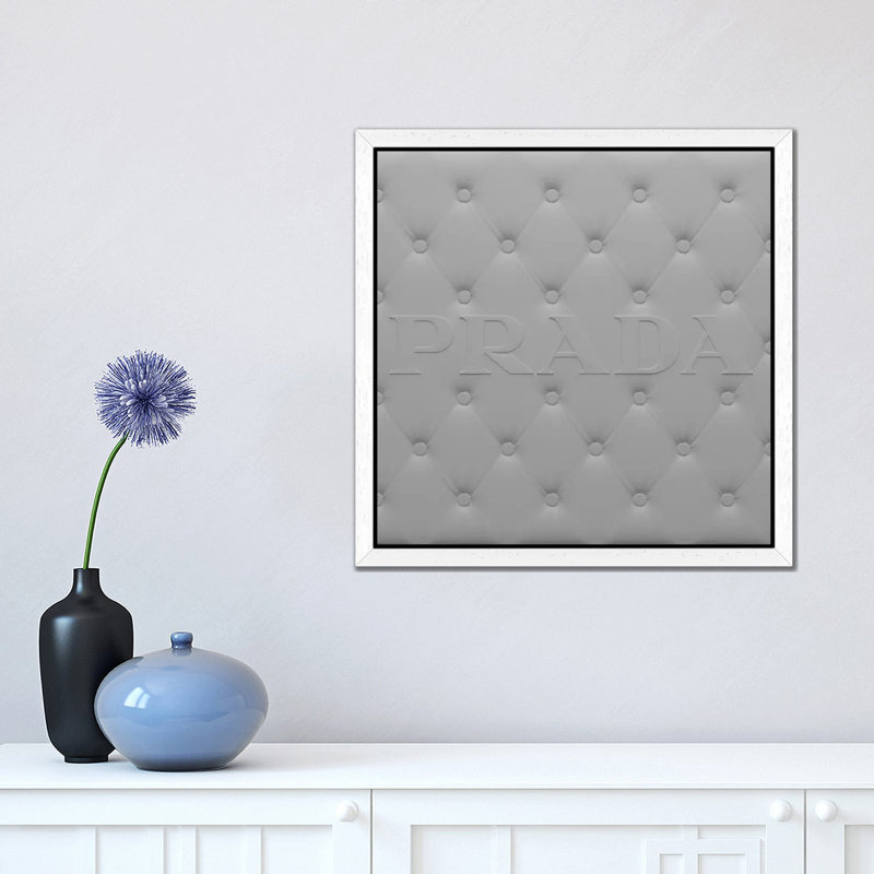 Prada Panel by 5by5collective - Print on Canvas, White Framed, 45.72 cm H x 45.72 cm W