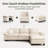158" Modular Sectional Sofa, Oversized L Shaped Couches With Ottoman, 5-seater Deep Seat Sofa With Throw Pillow-1264232764-1264232767