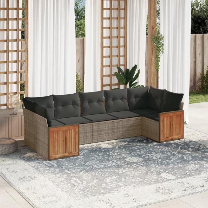 Ensemble de canapé de jardin Vidaxl gris