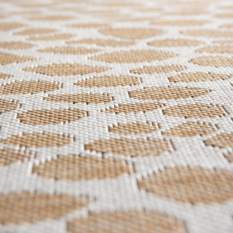 Tapis d'extérieur couleur os, Rond 10 pi 8 po