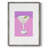 Neon Martini Framed Print - Solid Wood-820815516