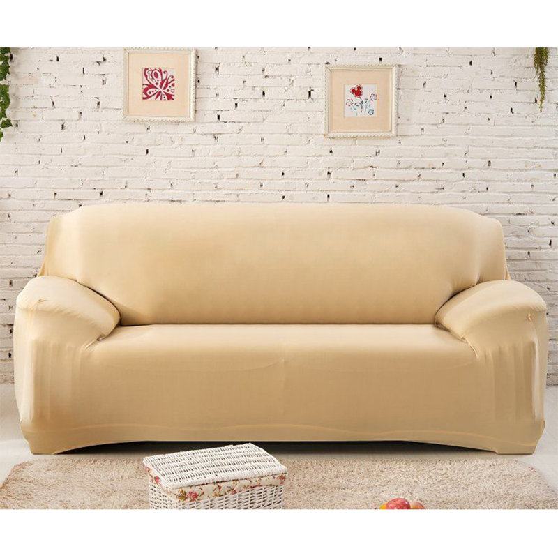 Housse pour canapé extensible 3 places, Jaune clair, H 40 po x l 72 po x P 27 po