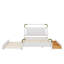 Grand lit plateforme en bois avec rangement, 2 grands tiroirs et un lit gigogne coulissant T-XL-117322680