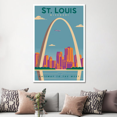 St. Louis Travel Poster by Jim Zahniser - Wrapped Canvas Print
