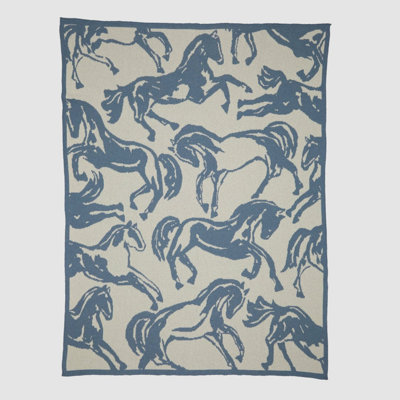Equestrian Horse Throw Blanket