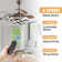 Elfred 42'' Modern DIY Shape Ceiling Fan with Lights, 6-Speed DC Motor Dimmable LED Ceiling Fan