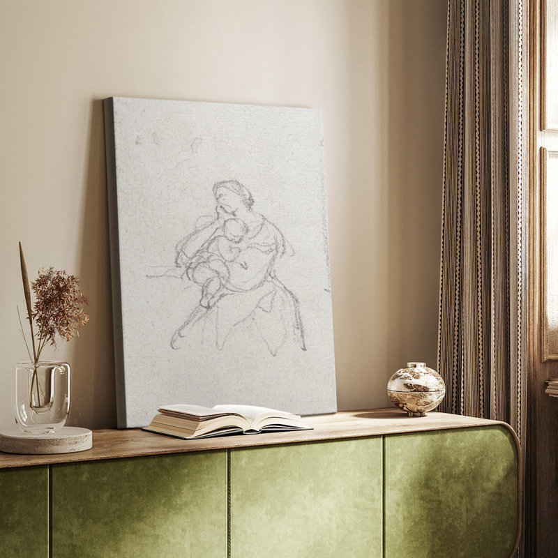 Vintage Sketch LXXV -Custom Wrapped Gallery Cavas