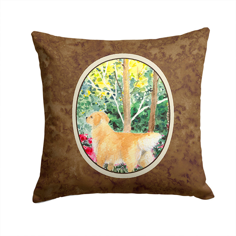 Coussin décoratif intérieur/extérieur golden retriever