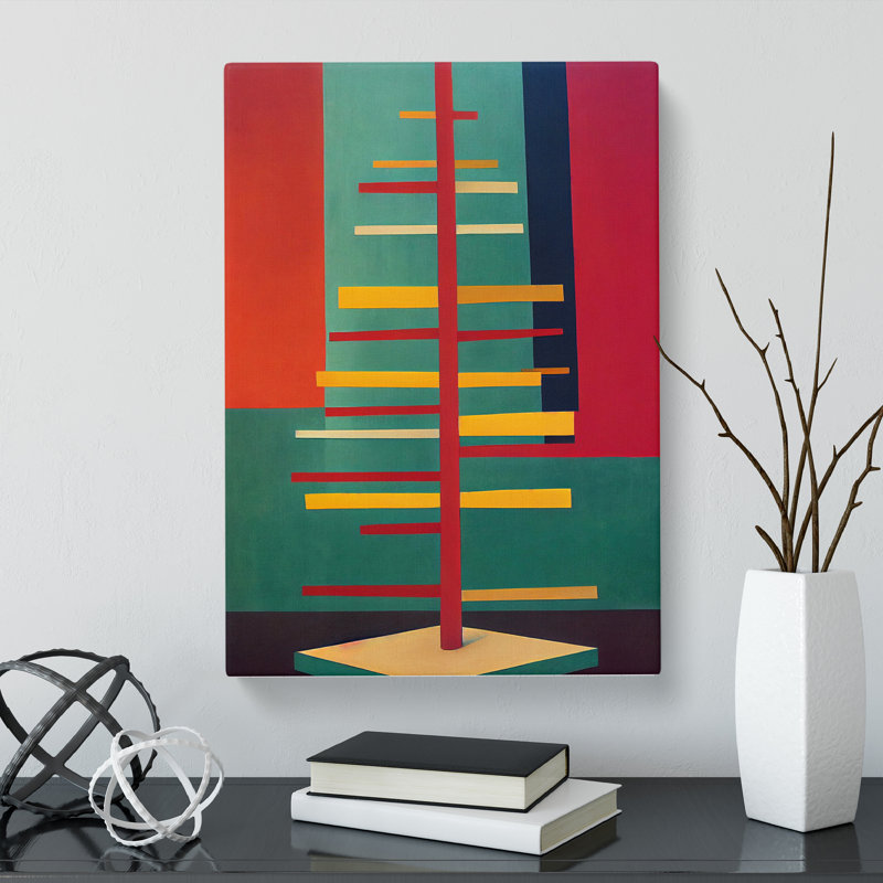 Annyah Retro Tree - Wrapped Canvas, 76cm H x 50cm W x 3cm D