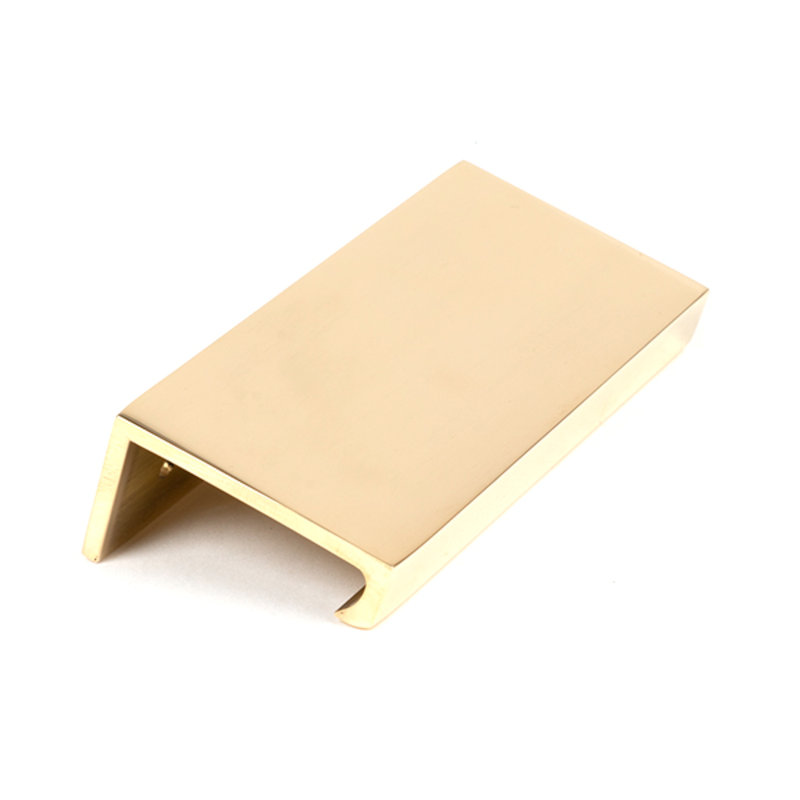 Polished Brass 50Mm Plain Edge Pull, Polished Brass, 7 cm