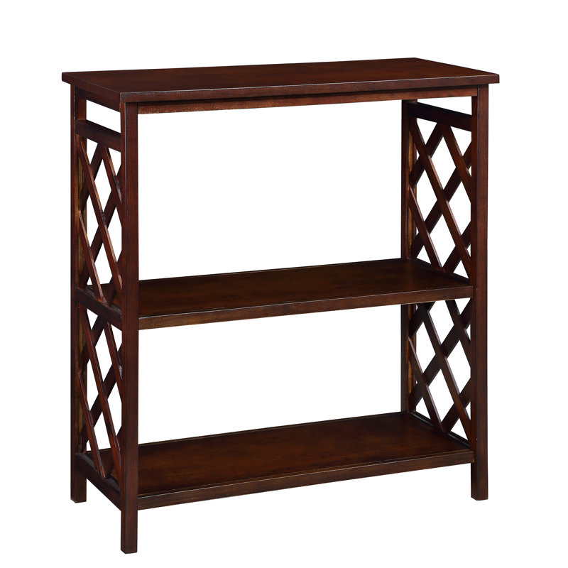 Versatile Console Table 3-Tier With Storage Shelves - Stylish Open Bookshelf Bookcase With Solid Wood Legs For Hallway, Living Room, And Bedroom