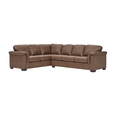2-Piece Upholstered L-Shaped Corner Sectional Sofa - Urban Caramel