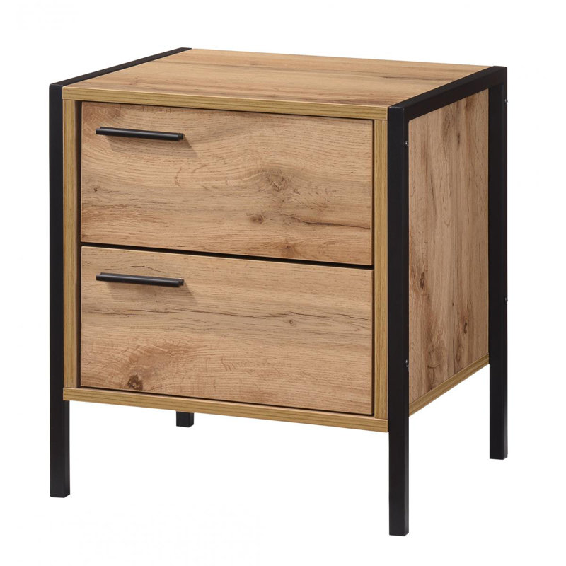 Bremond Block 43.8cm W Metal Bedside Table